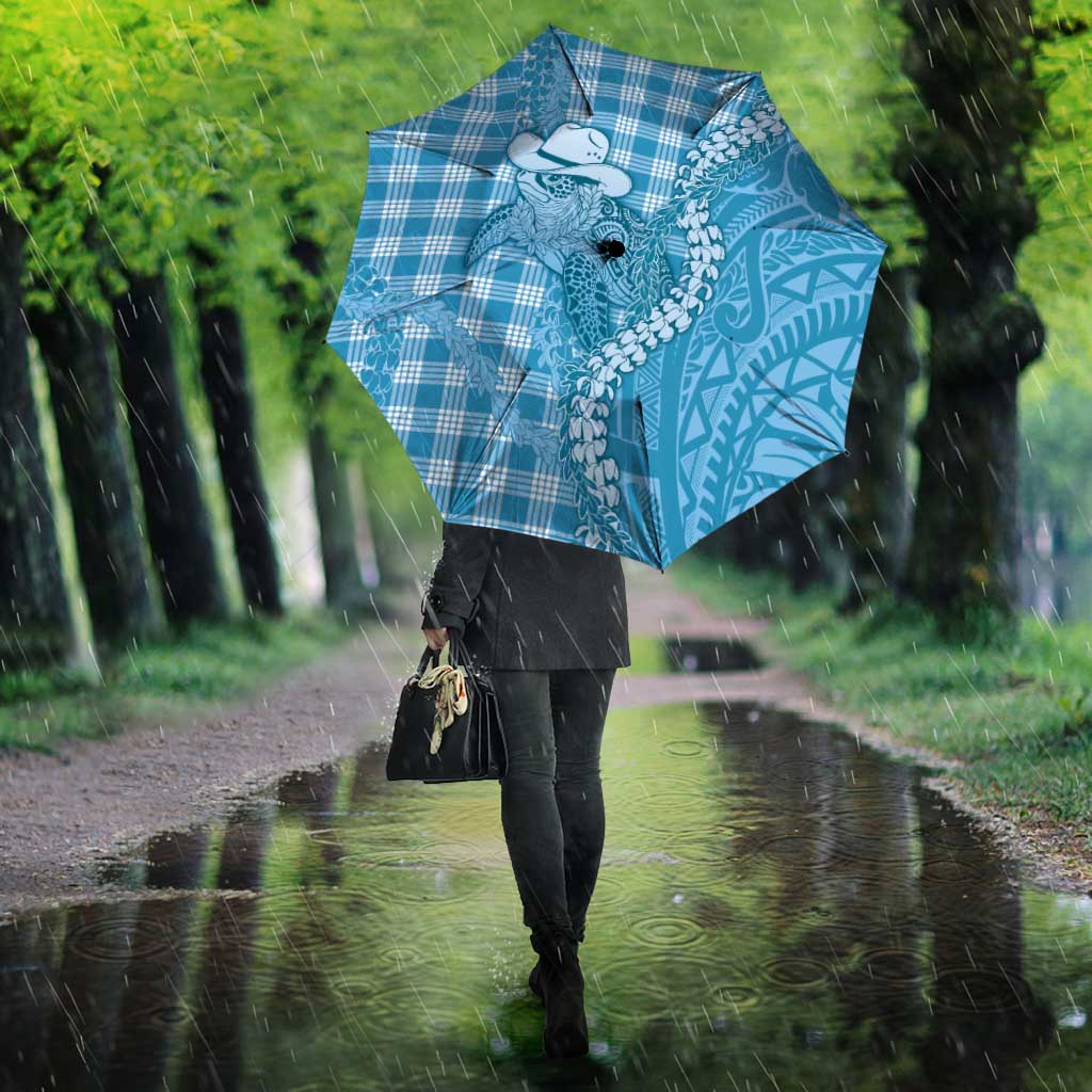 Blue Hawaii Palaka Cowboy Turtle Umbrella Hawaiian Paniolo Puakenikeni Maile Lei - Polynesian Pride