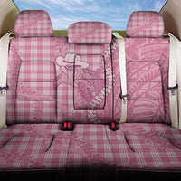 Pink Hawaii Palaka Cowboy Turtle Back Car Seat Cover Hawaiian Paniolo Puakenikeni Maile Lei - Polynesian Pride