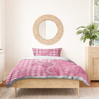 Pink Hawaii Palaka Cowboy Turtle Bedding Set Hawaiian Paniolo Puakenikeni Maile Lei - Polynesian Pride