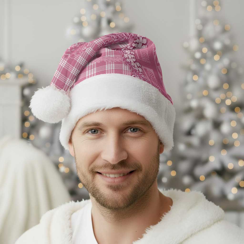 Pink Hawaii Palaka Cowboy Turtle Christmas Santa Hat Hawaiian Paniolo Puakenikeni Maile Lei - Polynesian Pride