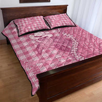 Pink Hawaii Palaka Cowboy Turtle Quilt Bed Set Hawaiian Paniolo Puakenikeni Maile Lei - Polynesian Pride