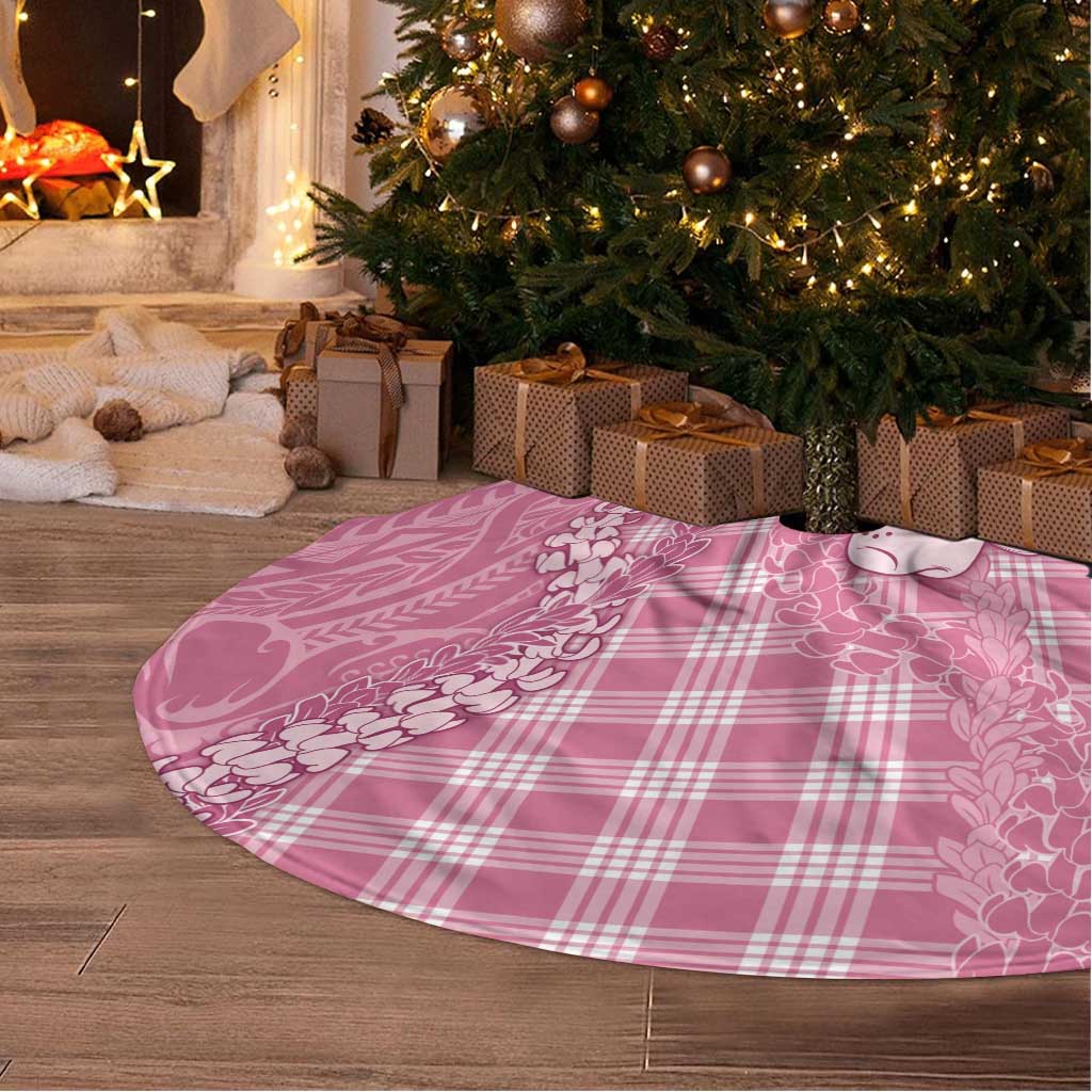 Pink Hawaii Palaka Cowboy Turtle Tree Skirt Hawaiian Paniolo Puakenikeni Maile Lei - Polynesian Pride