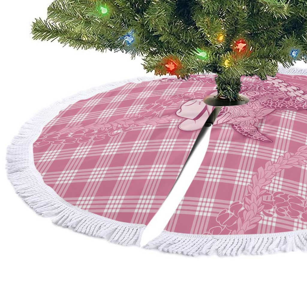 Pink Hawaii Palaka Cowboy Turtle Tree Skirt Hawaiian Paniolo Puakenikeni Maile Lei - Polynesian Pride
