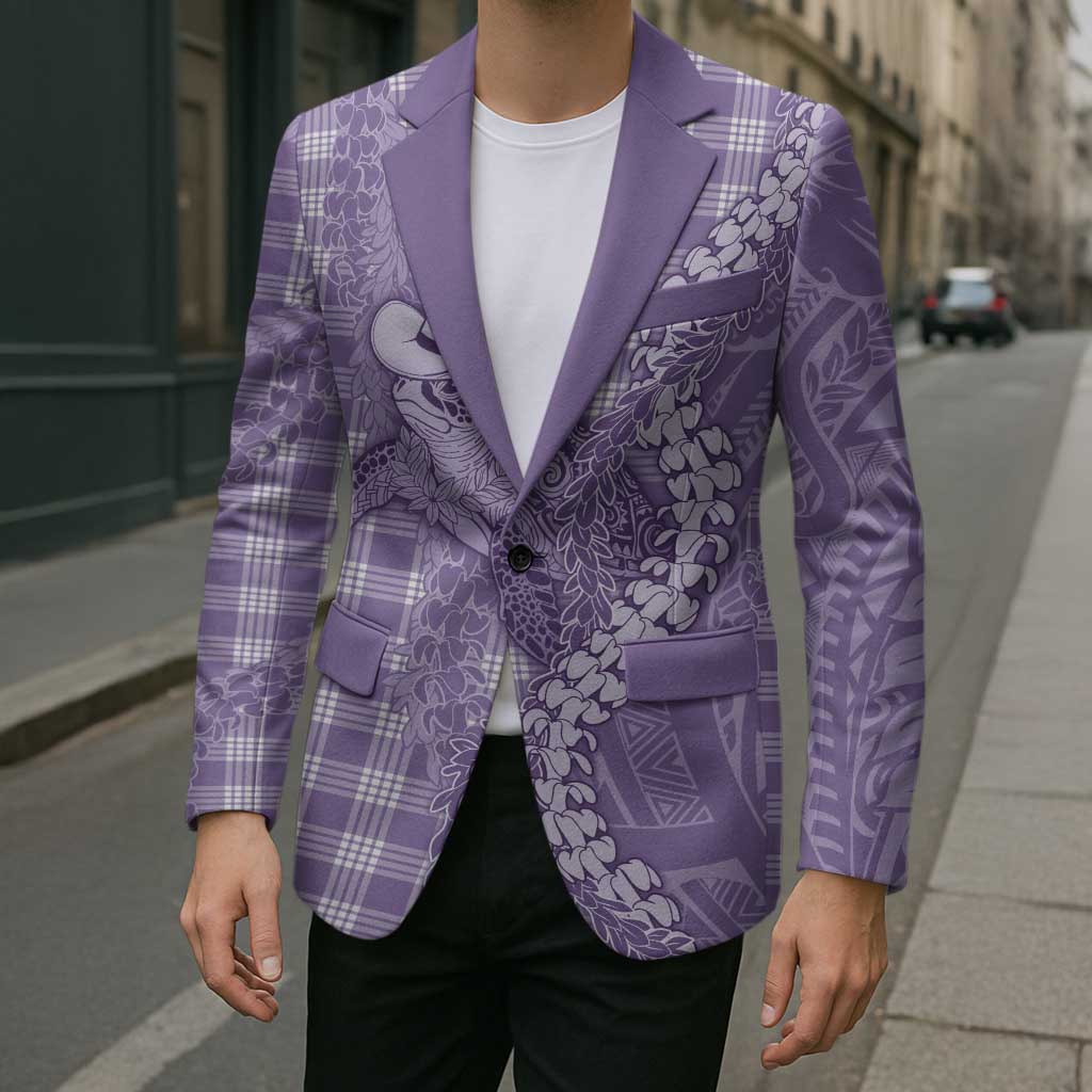 Purple Hawaii Palaka Cowboy Turtle Blazer Hawaiian Paniolo Puakenikeni Maile Lei - Polynesian Pride
