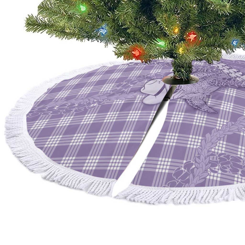 Purple Hawaii Palaka Cowboy Turtle Tree Skirt Hawaiian Paniolo Puakenikeni Maile Lei - Polynesian Pride