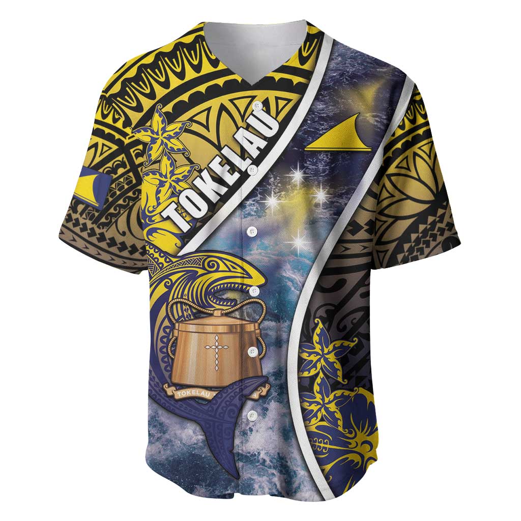 Personalised Tokelau Baseball Jersey National Badge Waves Style