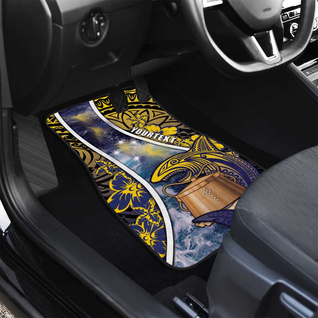 Tokelau Car Mats National Badge Waves Style