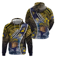 Personalised Tokelau Hoodie National Badge Waves Style