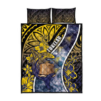 Tokelau Quilt Bed Set National Badge Waves Style