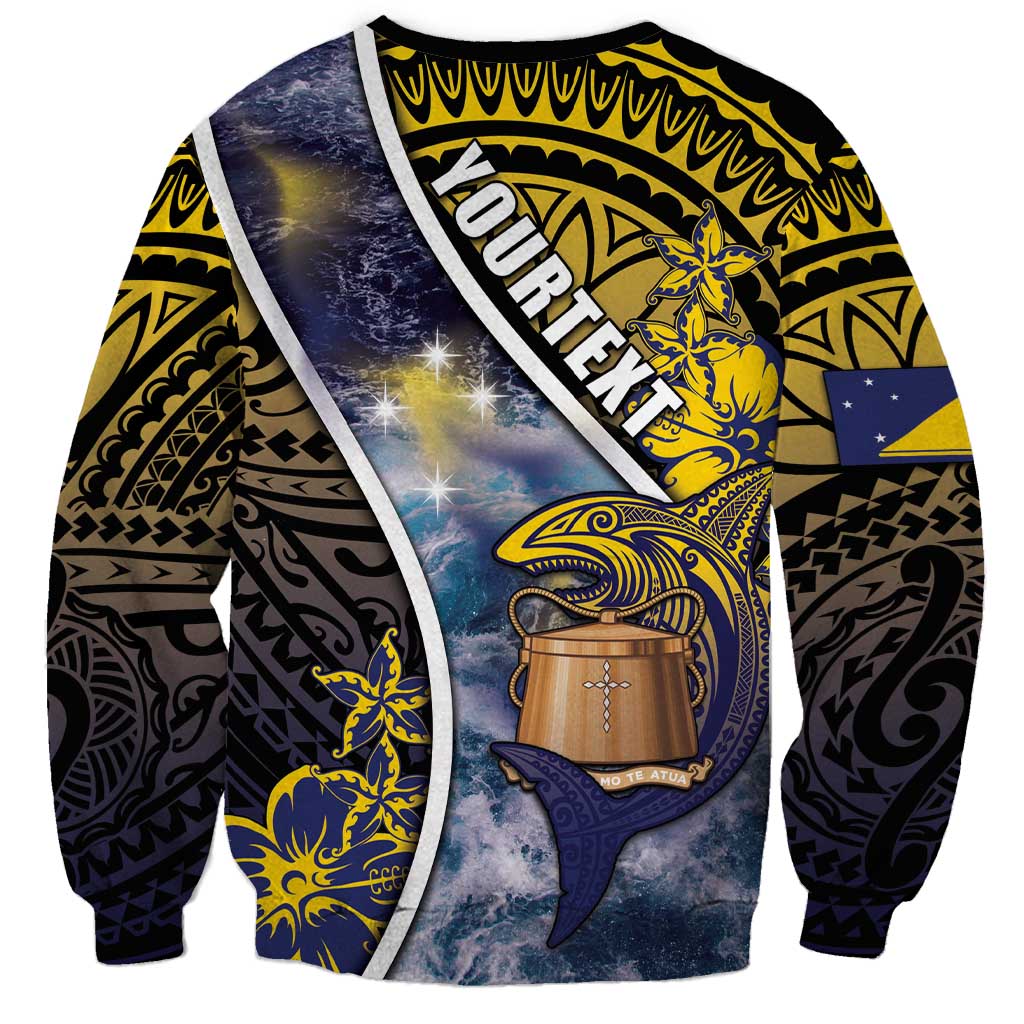 Personalised Tokelau Sweatshirt National Badge Waves Style