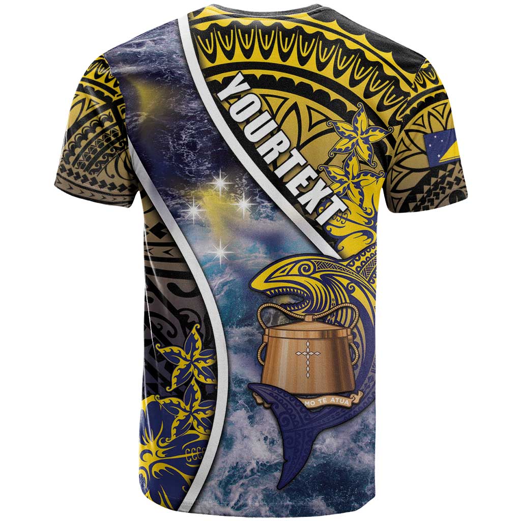 Personalised Tokelau T Shirt National Badge Waves Style