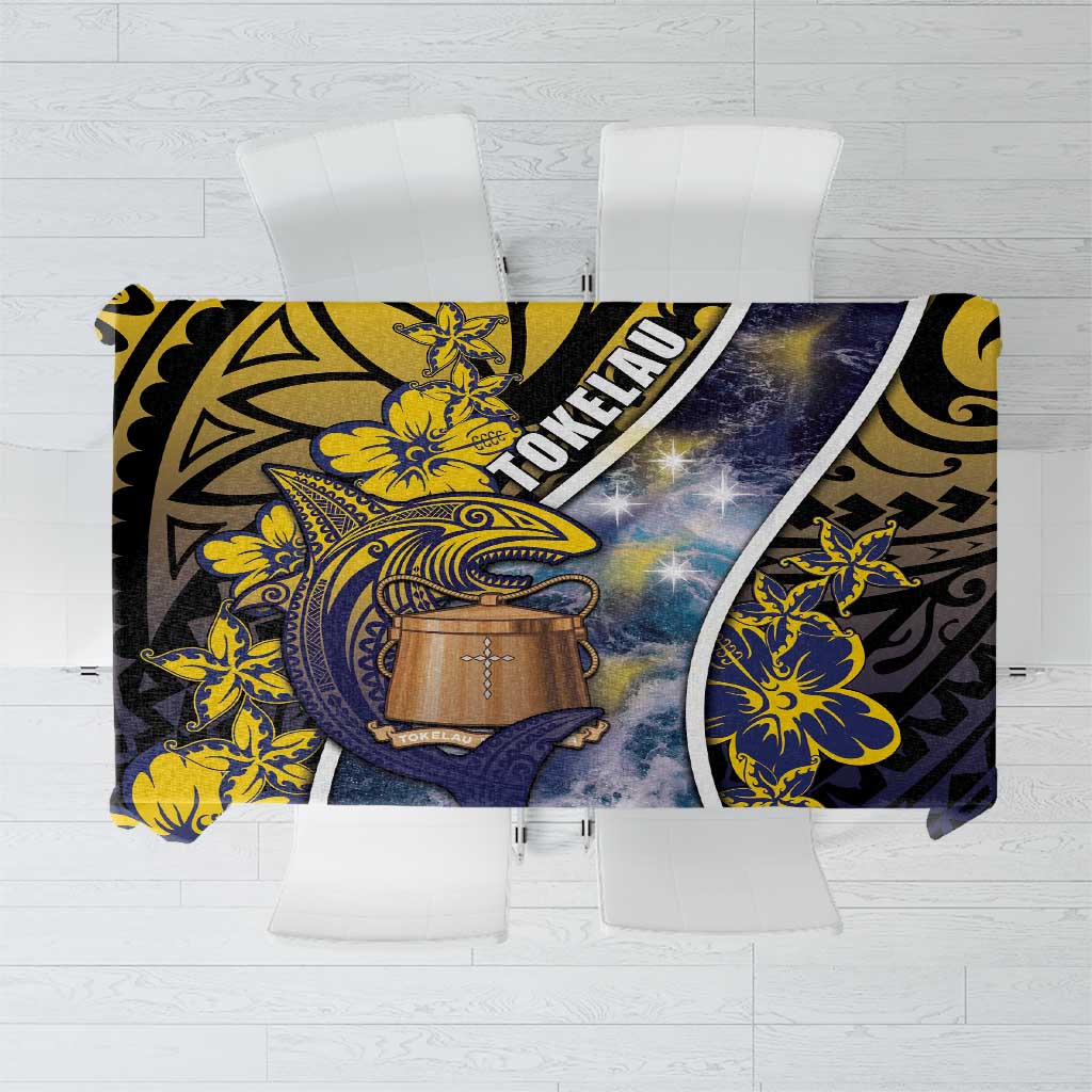 Tokelau Tablecloth National Badge Waves Style