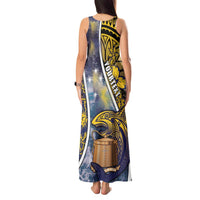 Personalised Tokelau Tank Maxi Dress National Badge Waves Style