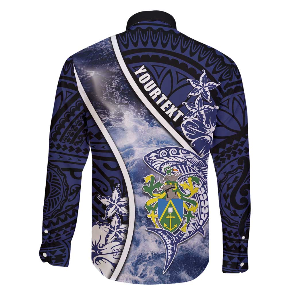 Personalised Pitcairn Islands Family Matching Summer Maxi Dress and Hawaiian Shirt Coat Of Arms Waves Style