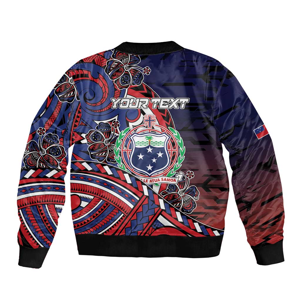 Personalised Samoa Wrestling Bomber Jacket Polynesian Warrior Funny Style DT05 - Polynesian Pride