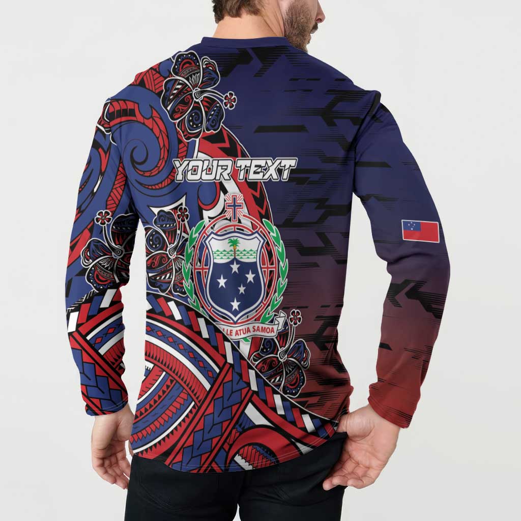 Personalised Samoa Wrestling Button Sweatshirt Polynesian Warrior Funny Style DT05 - Polynesian Pride