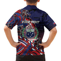 Personalised Samoa Wrestling Family Matching Off Shoulder Short Dress and Hawaiian Shirt Polynesian Warrior Funny Style DT05 - Polynesian Pride