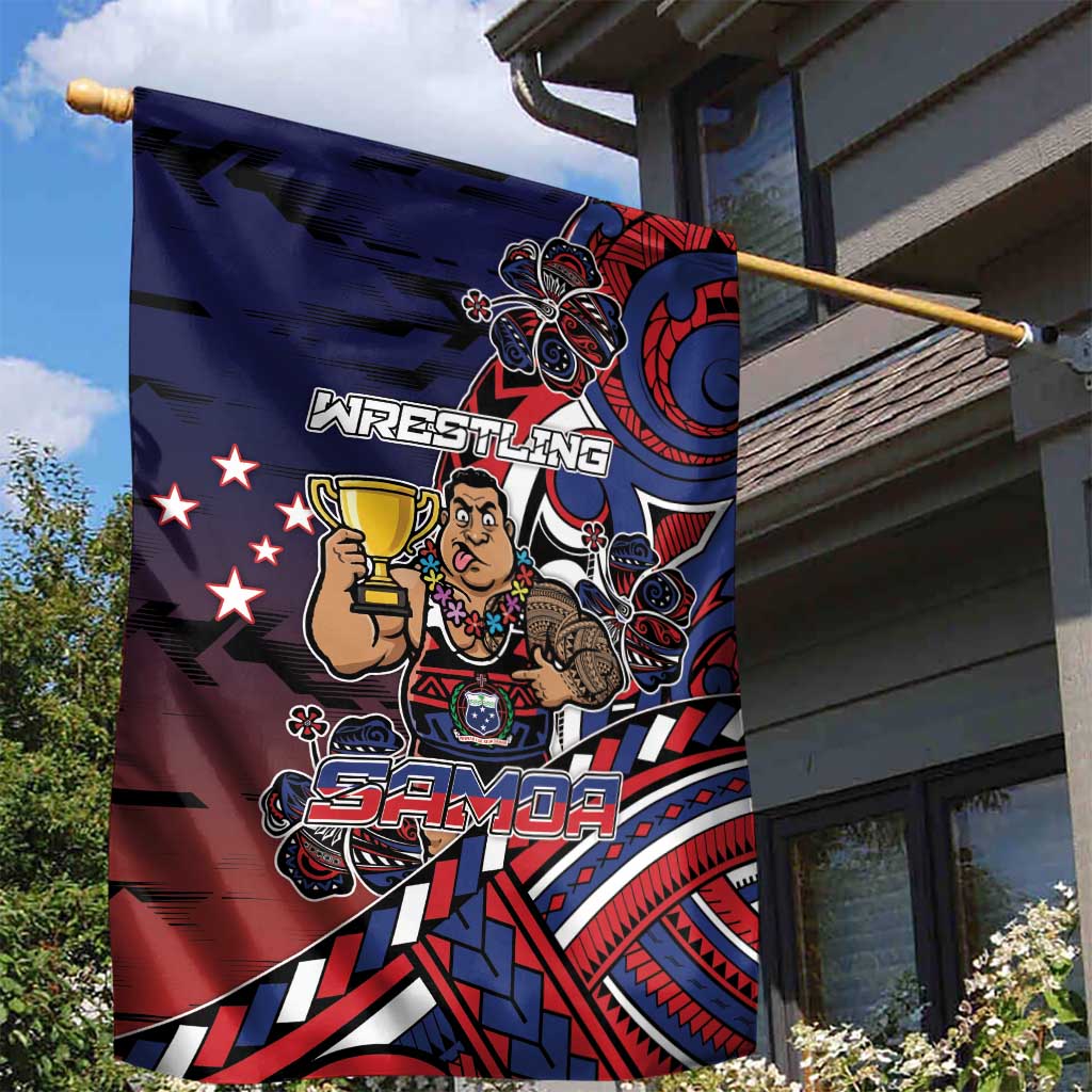 Samoa Wrestling Garden Flag Polynesian Warrior Funny Style DT05 - Polynesian Pride