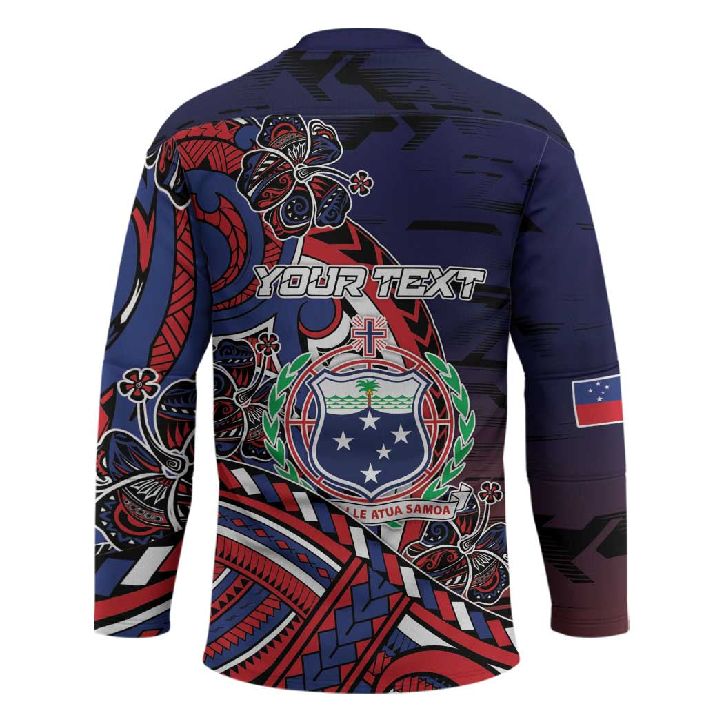 Personalised Samoa Wrestling Hockey Jersey Polynesian Warrior Funny Style - Polynesian Pride