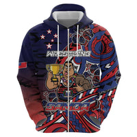 Personalised Samoa Wrestling Hoodie Polynesian Warrior Funny Style - Polynesian Pride