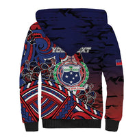 Personalised Samoa Wrestling Sherpa Hoodie Polynesian Warrior Funny Style DT05 - Polynesian Pride