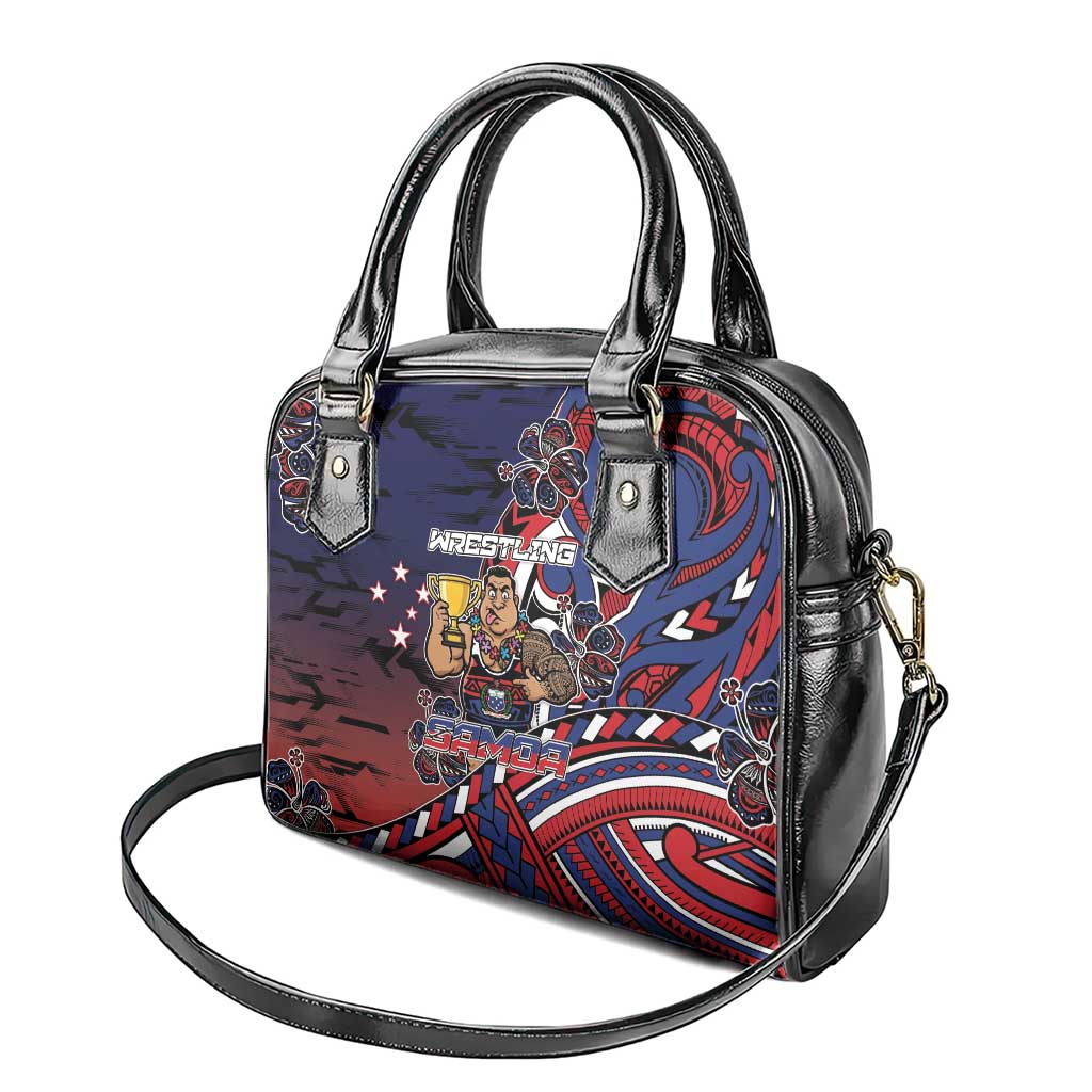 Samoa Wrestling Shoulder Handbag Polynesian Warrior Funny Style - Polynesian Pride