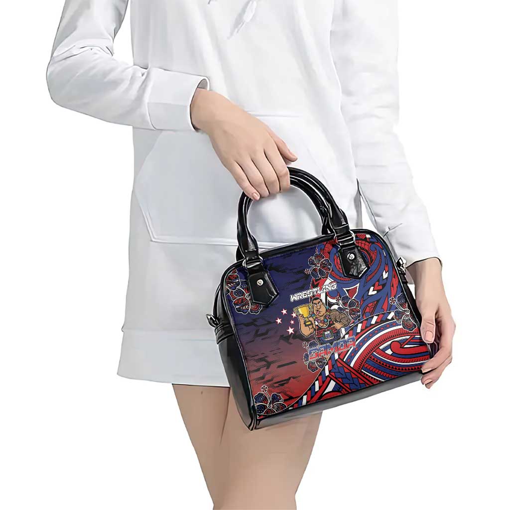 Samoa Wrestling Shoulder Handbag Polynesian Warrior Funny Style - Polynesian Pride