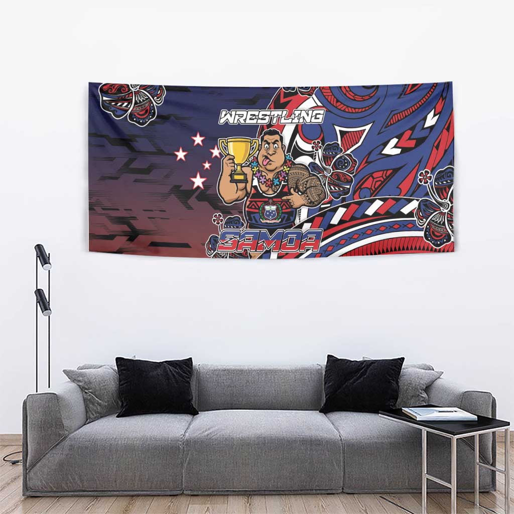 Samoa Wrestling Tapestry Polynesian Warrior Funny Style DT05 - Polynesian Pride