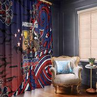 Samoa Wrestling Window Curtain Polynesian Warrior Funny Style DT05 - Polynesian Pride