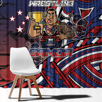 Samoa Wrestling Window Curtain Polynesian Warrior Funny Style DT05 - Polynesian Pride