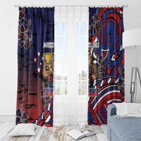 Samoa Wrestling Window Curtain Polynesian Warrior Funny Style DT05 - Polynesian Pride