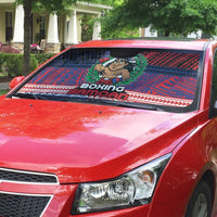 Samoa Boxing Auto Sun Shade Samoan Boxer Funny Style DT05 - Polynesian Pride