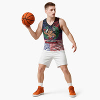 Personalised Samoa Boxing Basketball Jersey Samoan Boxer Funny Style - Polynesian Pride