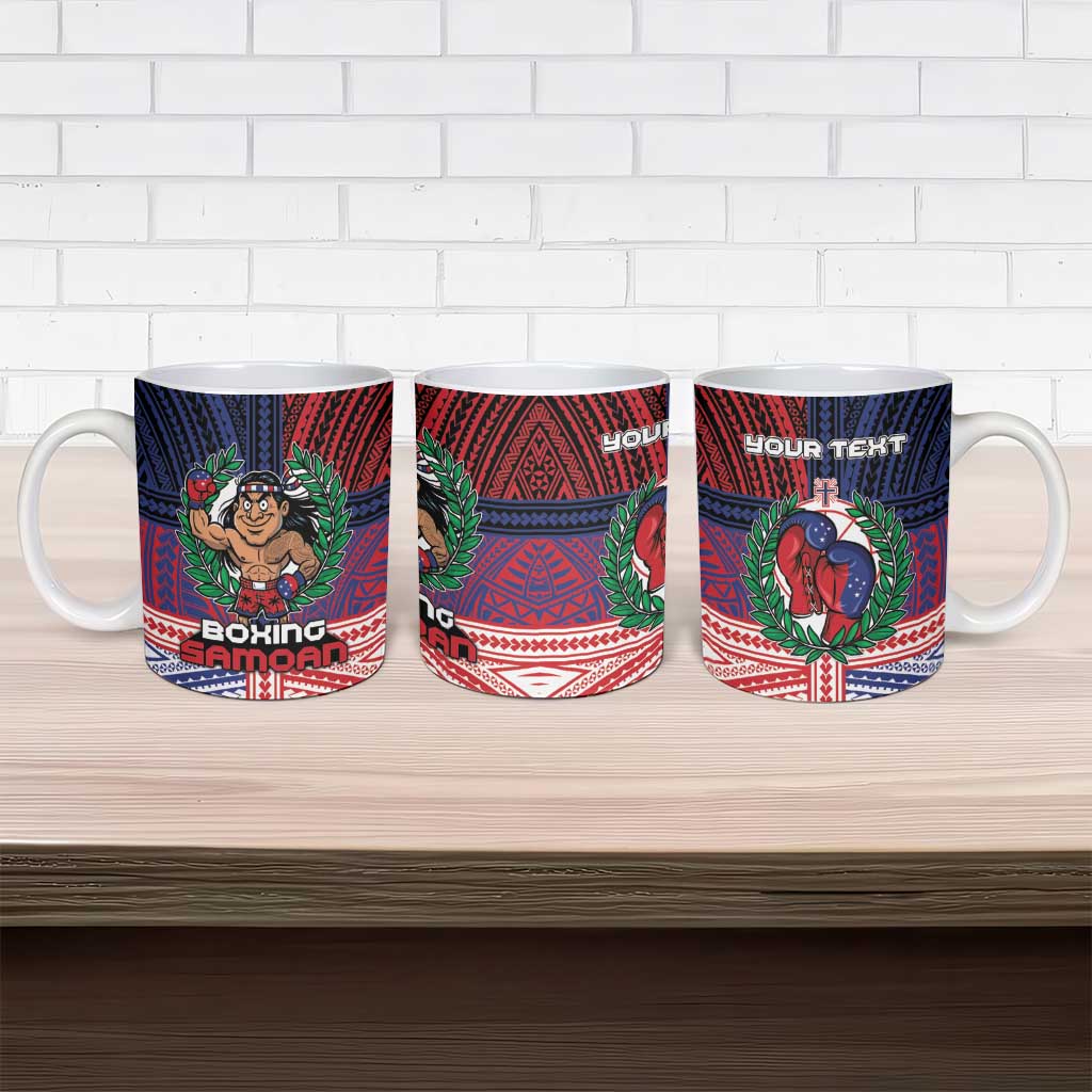 Personalised Samoa Boxing Ceramic Mug Samoan Boxer Funny Style DT05 - Polynesian Pride