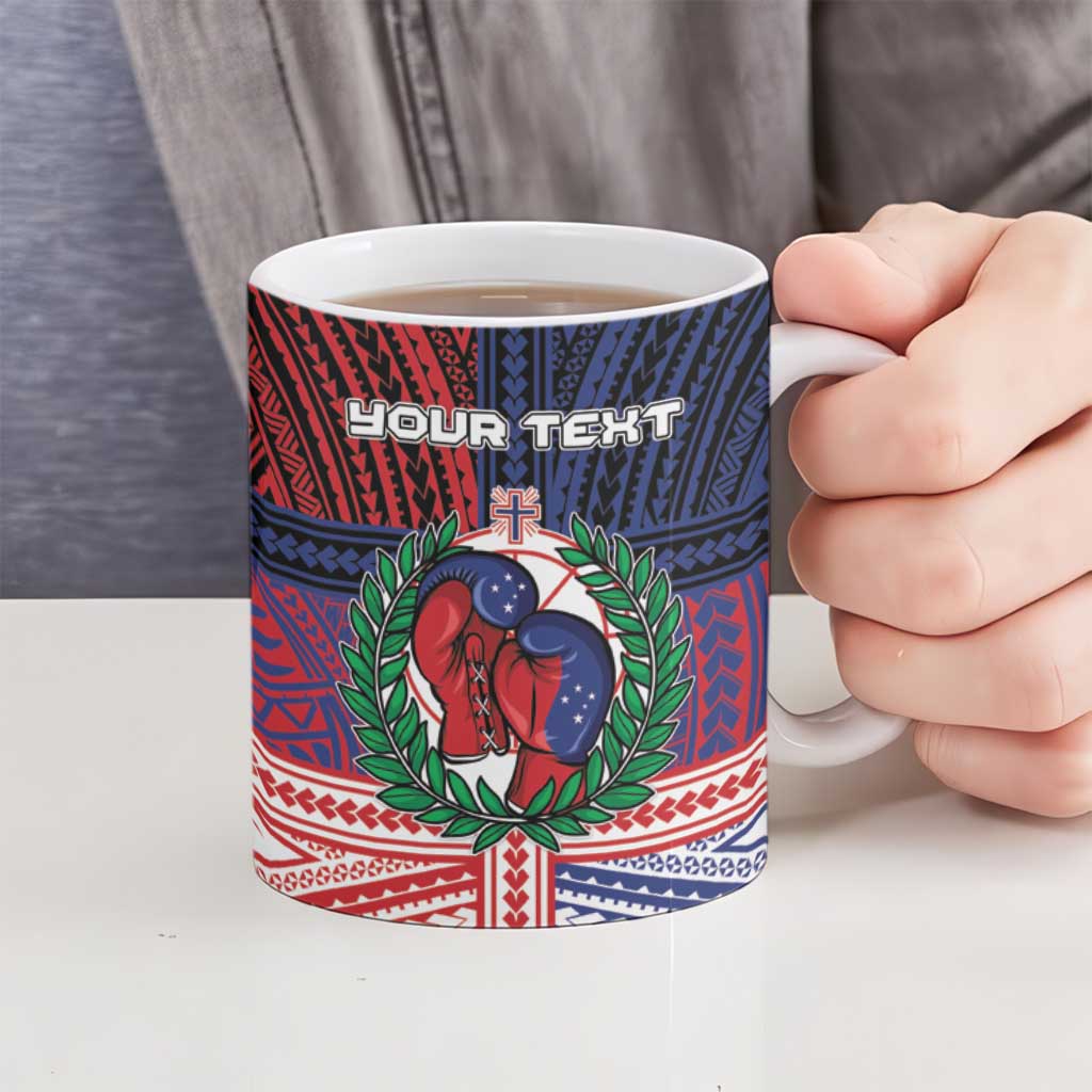 Personalised Samoa Boxing Ceramic Mug Samoan Boxer Funny Style DT05 - Polynesian Pride