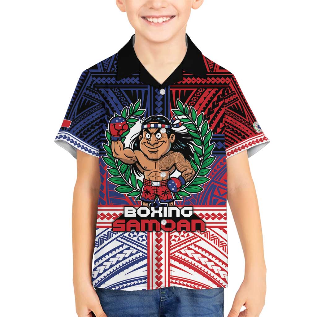 Personalised Samoa Boxing Family Matching Off Shoulder Short Dress and Hawaiian Shirt Samoan Boxer Funny Style - Polynesian Pride