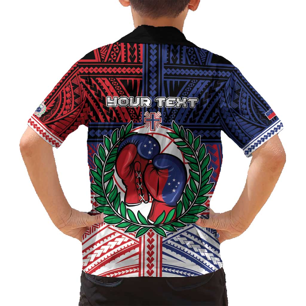 Personalised Samoa Boxing Family Matching Puletasi and Hawaiian Shirt Samoan Boxer Funny Style - Polynesian Pride