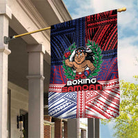 Samoa Boxing Garden Flag Samoan Boxer Funny Style DT05 House Flag Red - Polynesian Pride