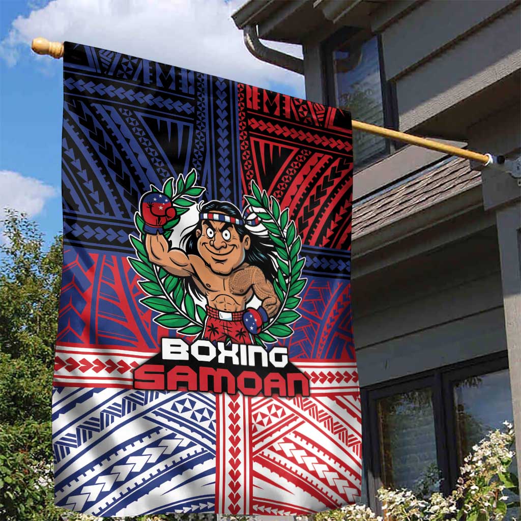 Samoa Boxing Garden Flag Samoan Boxer Funny Style DT05 - Polynesian Pride