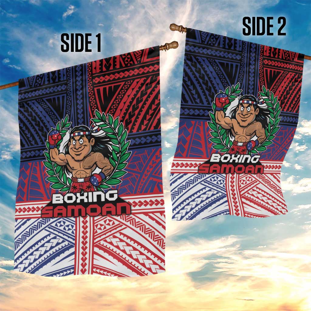 Samoa Boxing Garden Flag Samoan Boxer Funny Style DT05 - Polynesian Pride