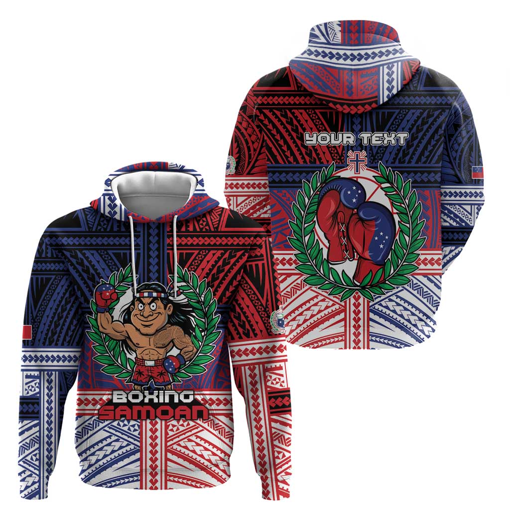 Personalised Samoa Boxing Hoodie Samoan Boxer Funny Style - Polynesian Pride