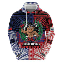 Personalised Samoa Boxing Hoodie Samoan Boxer Funny Style - Polynesian Pride