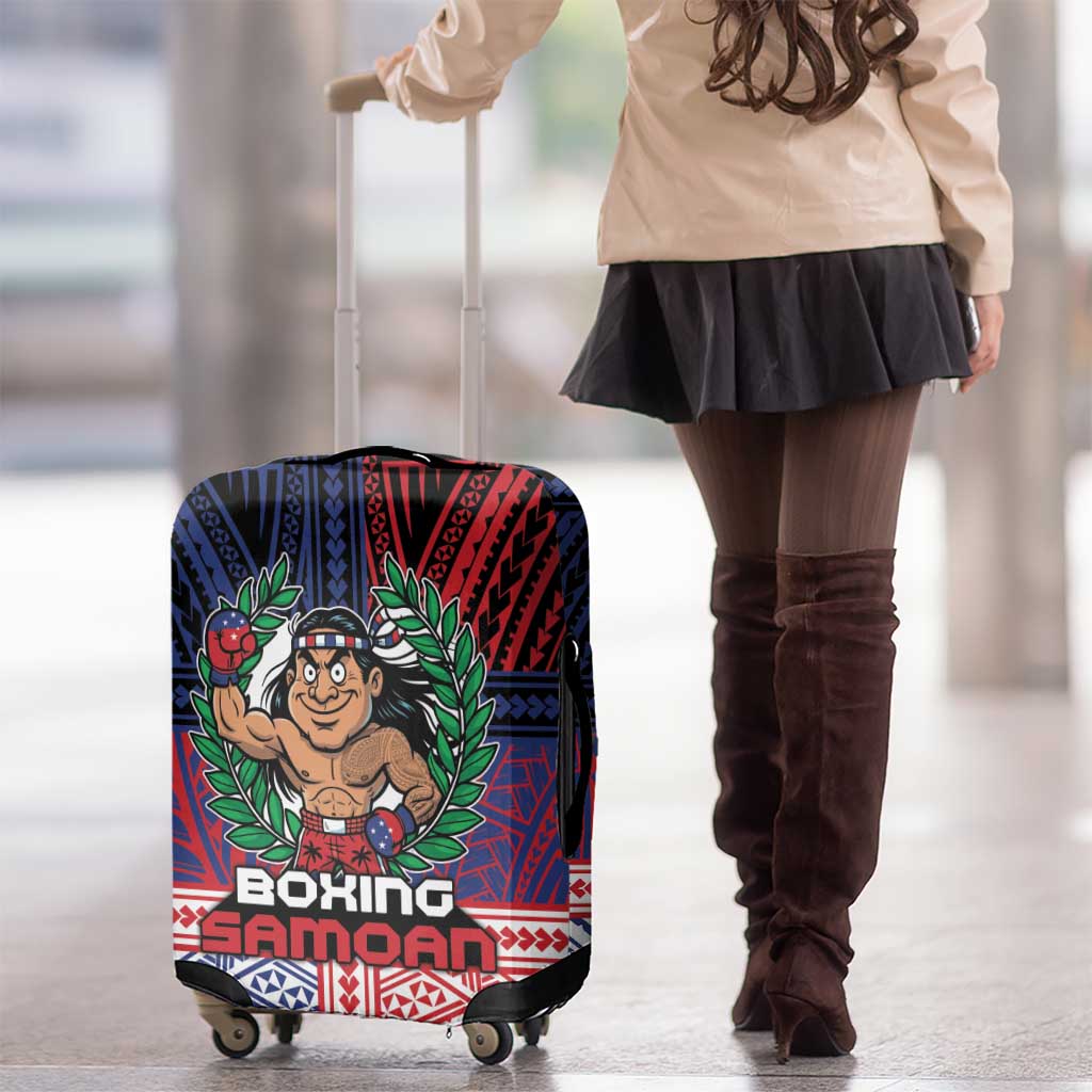 Samoa Boxing Luggage Cover Samoan Boxer Funny Style - Polynesian Pride
