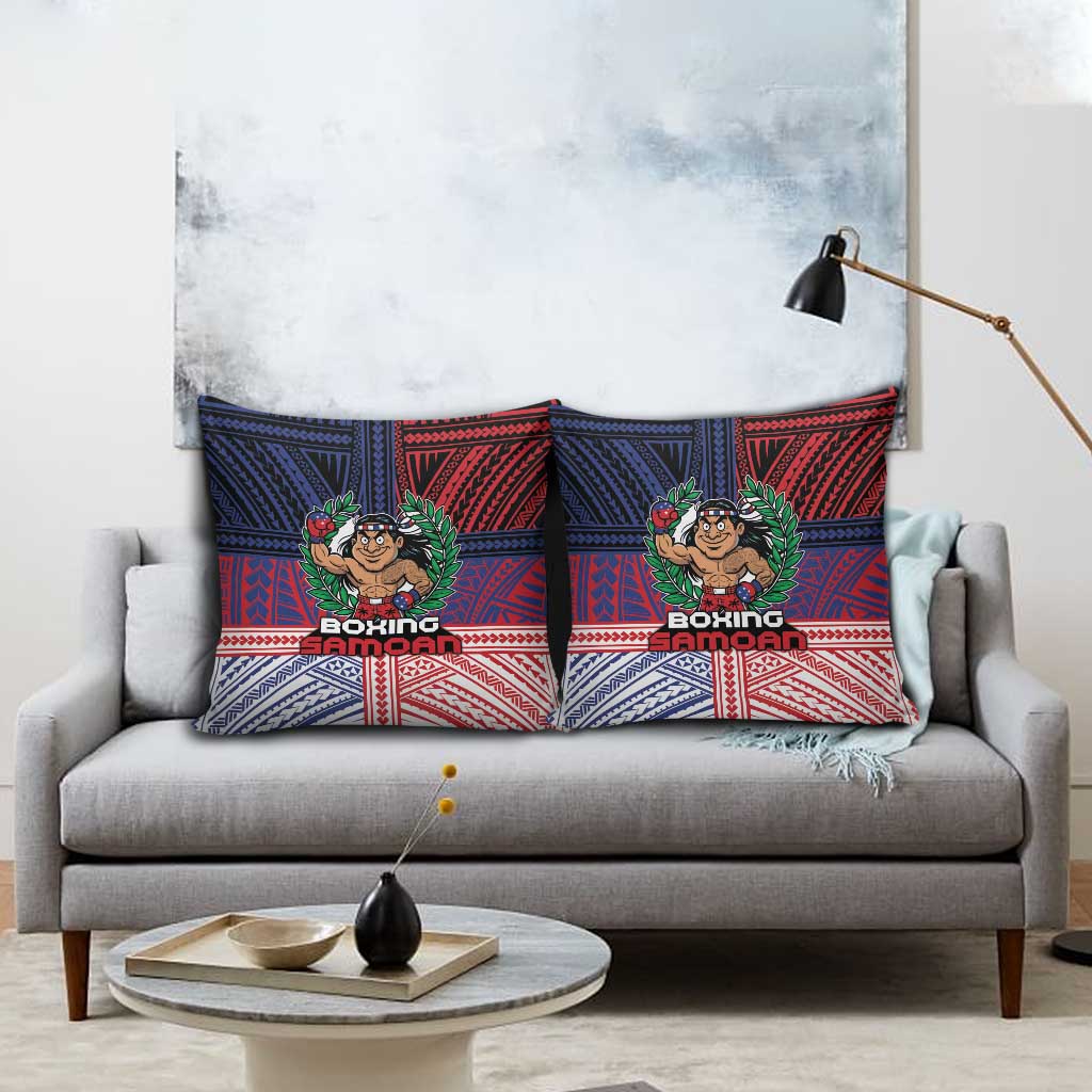 Samoa Boxing Pillow Cover Samoan Boxer Funny Style - Polynesian Pride