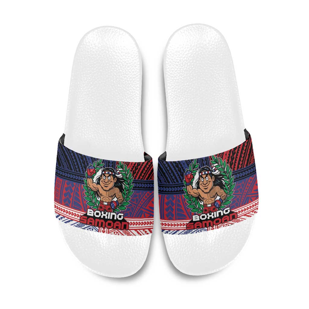 Samoa Boxing Slide Sandals Samoan Boxer Funny Style DT05 Red - Polynesian Pride