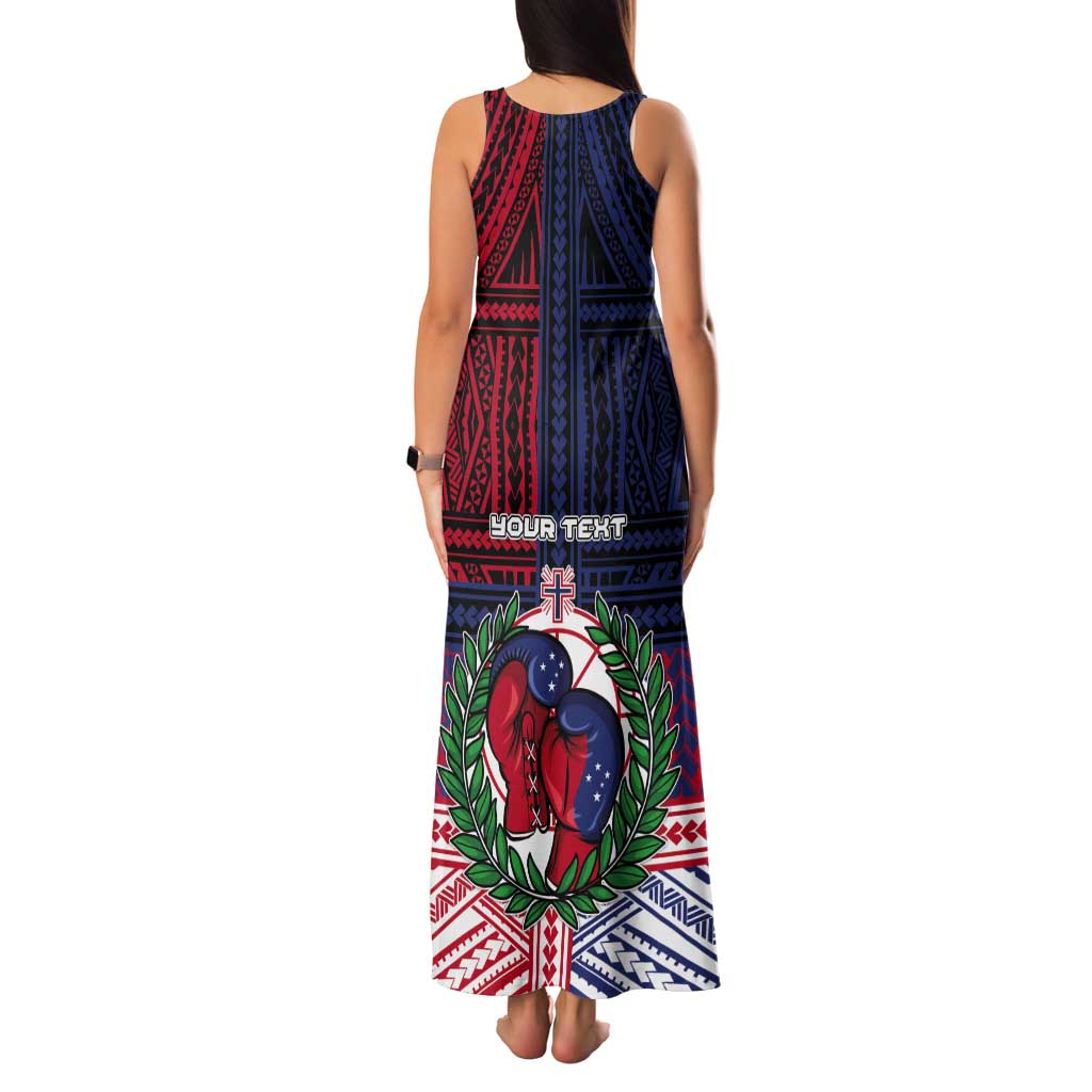 Personalised Samoa Boxing Tank Maxi Dress Samoan Boxer Funny Style DT05 - Polynesian Pride