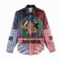 Personalised Samoa Boxing Women Casual Shirt Samoan Boxer Funny Style DT05 - Polynesian Pride