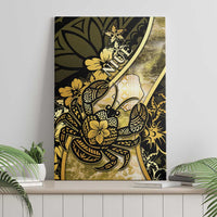 Niue Canvas Wall Art Niuean Crab Waves Style