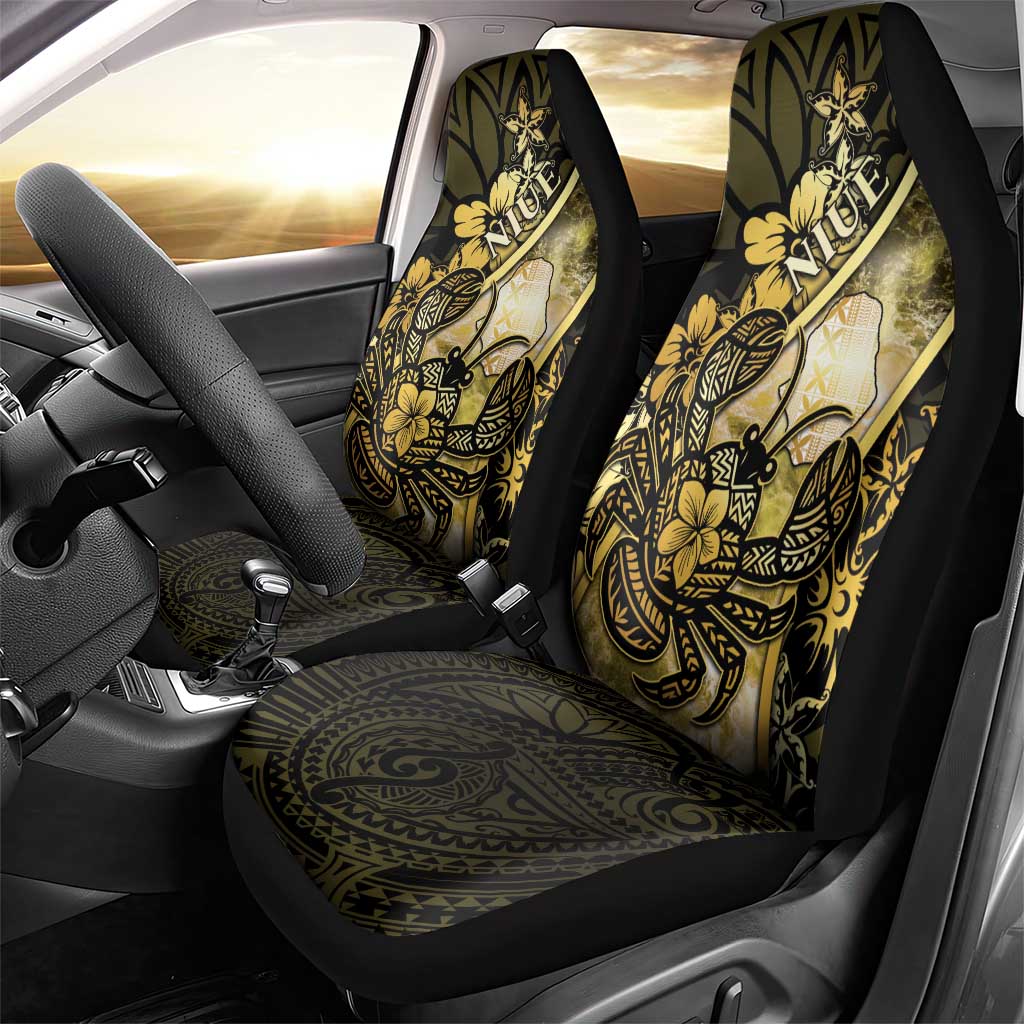 Niue Car Seat Cover Niuean Crab Waves Style