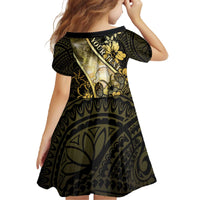 Personalised Niue Family Matching Off The Shoulder Long Sleeve Dress and Hawaiian Shirt Niuean Crab Waves Style